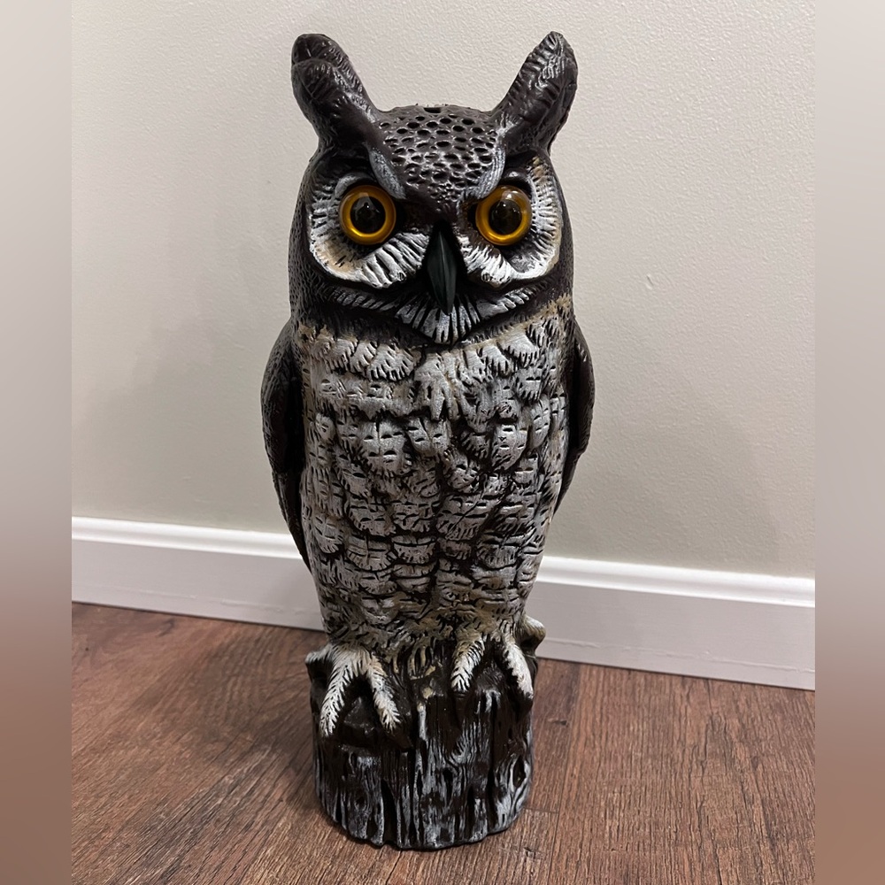Dalen Products Vintage Owl Blow Mold 1990 Plastic Garden Decoy 16" Excellent